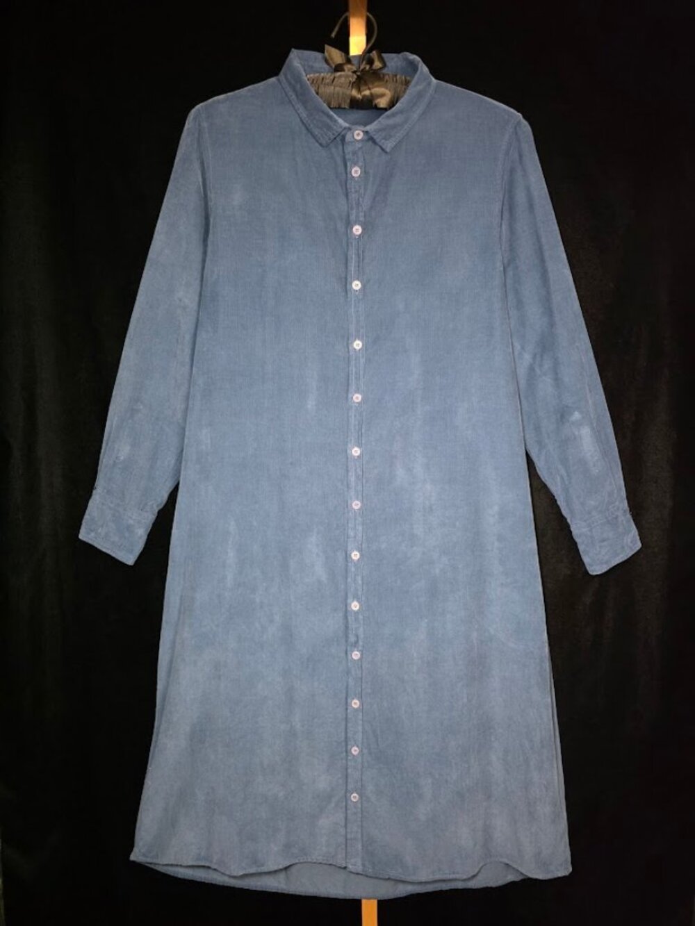 CP SHADES Long Sleeve Corduroy Midi Shirt Dress M
